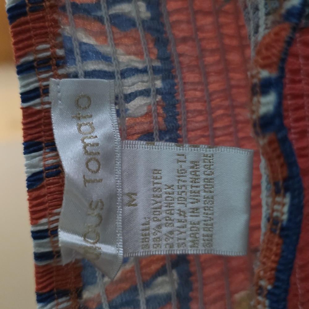 Blue and Red Striped Top by Luscious Tomato